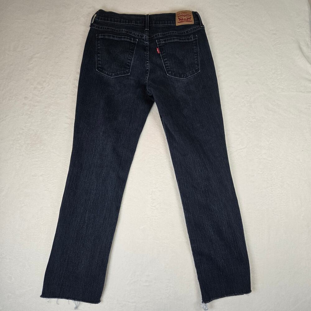 Levi's 505 Straight Womens Denim jeans size 6 distressed hem 0692 - Picture 2 of 13